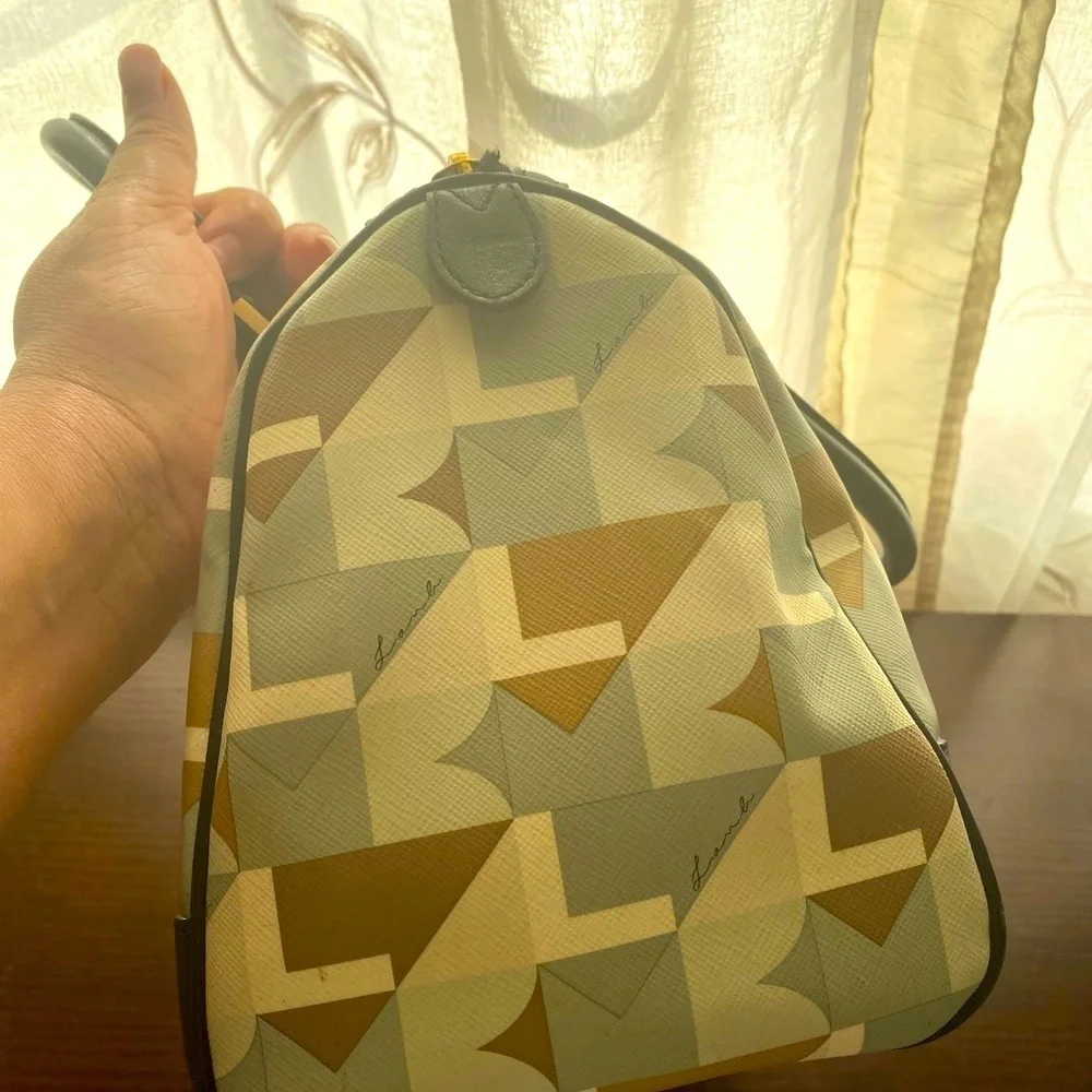 L.A.M.B. By Gwen Stefani Geometric Print Tote Bag Y2K